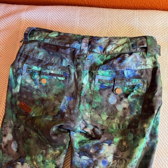 Roxy Dry Flight 10k Snow Ski Board Pants, Floral Teal Green, Size M - Picture 7 of 16